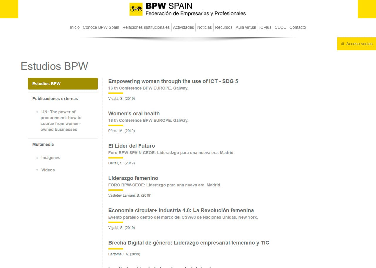 BPW Spain, web