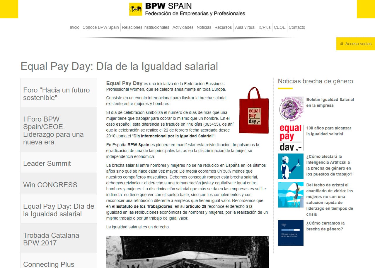 BPW Spain, web