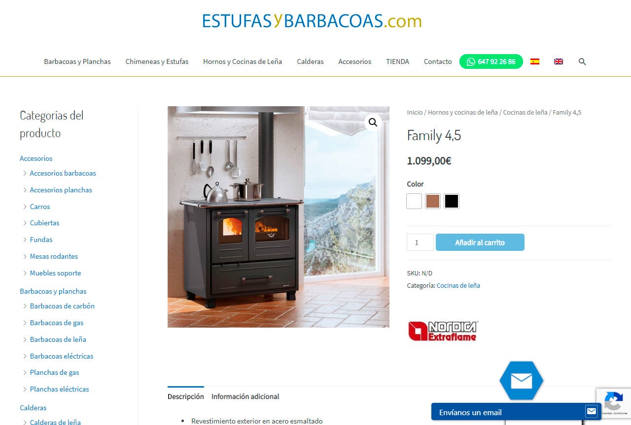 Tienda online estufas y barbacoas